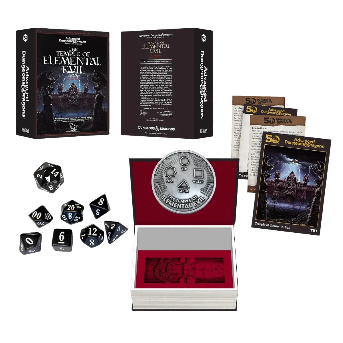 D&D Beadle & Grimm's Classic Module Collection The Temple Of Elemental Evil Dice & Accessories Set 1