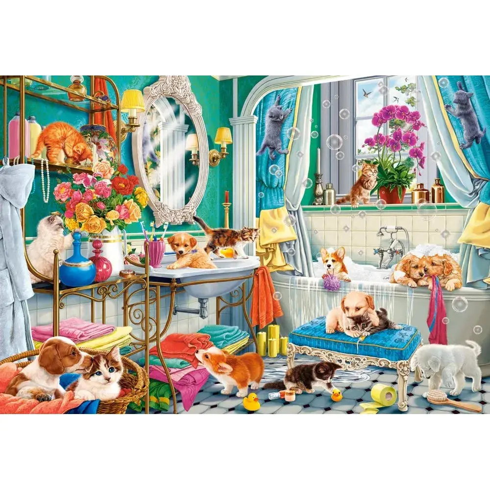 Castorland 1500-Pieces Crazy Pet Bath Puzzle 2