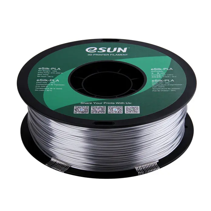 Esun Silk Pla 3D Print Filament 1.75Mm 1Kg - Silver 1