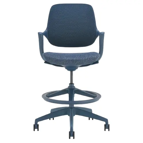 Desky Evoque Low Back Office Chair - Blue / Yes 1
