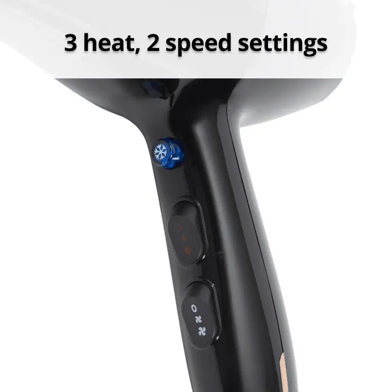 Nero Professional Hair Dryer Gloss Black With Copper Finish Tourmaline 2