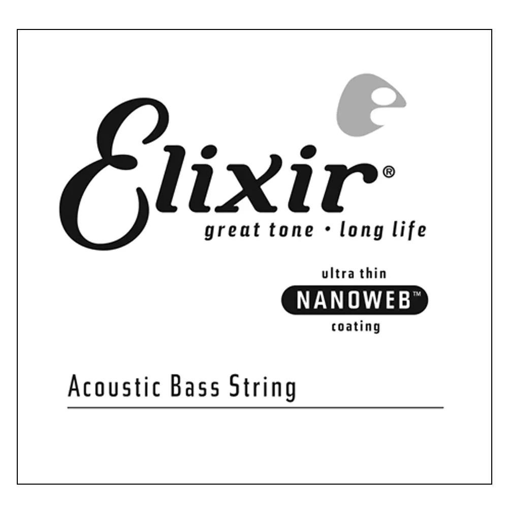 Elixir #15825 Acoustic Bass Nano Guitar String 0.125 Single 80/20 Bronze 1