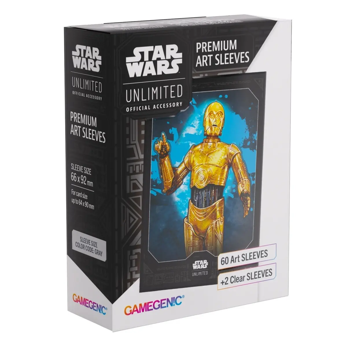 Gamegenic Star Wars Unlimited Premium Art Sleeves -C-3Po 66Mmx92mm 62 Sleeves Per Pack 1