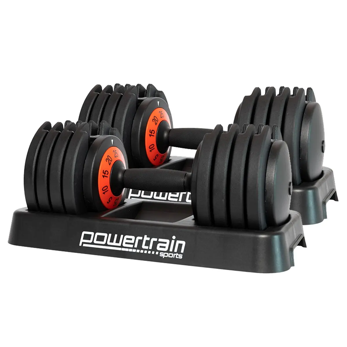 Powertrain 50Kg Gen2 Pro Adjustable Dumbbell Set 1