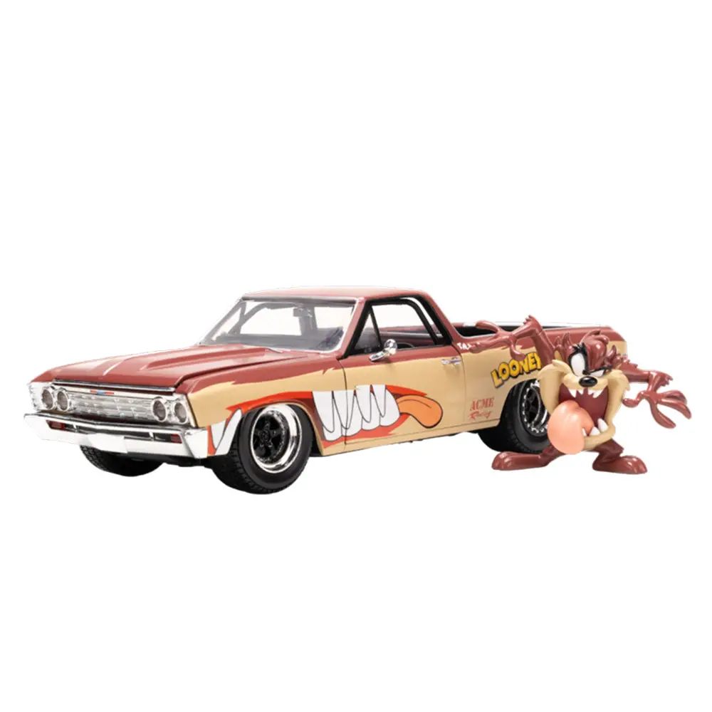 Jada 1:24 Scale Looney Tunes Chevy El Camino With Tassie Devil Diecast Model Toy 1