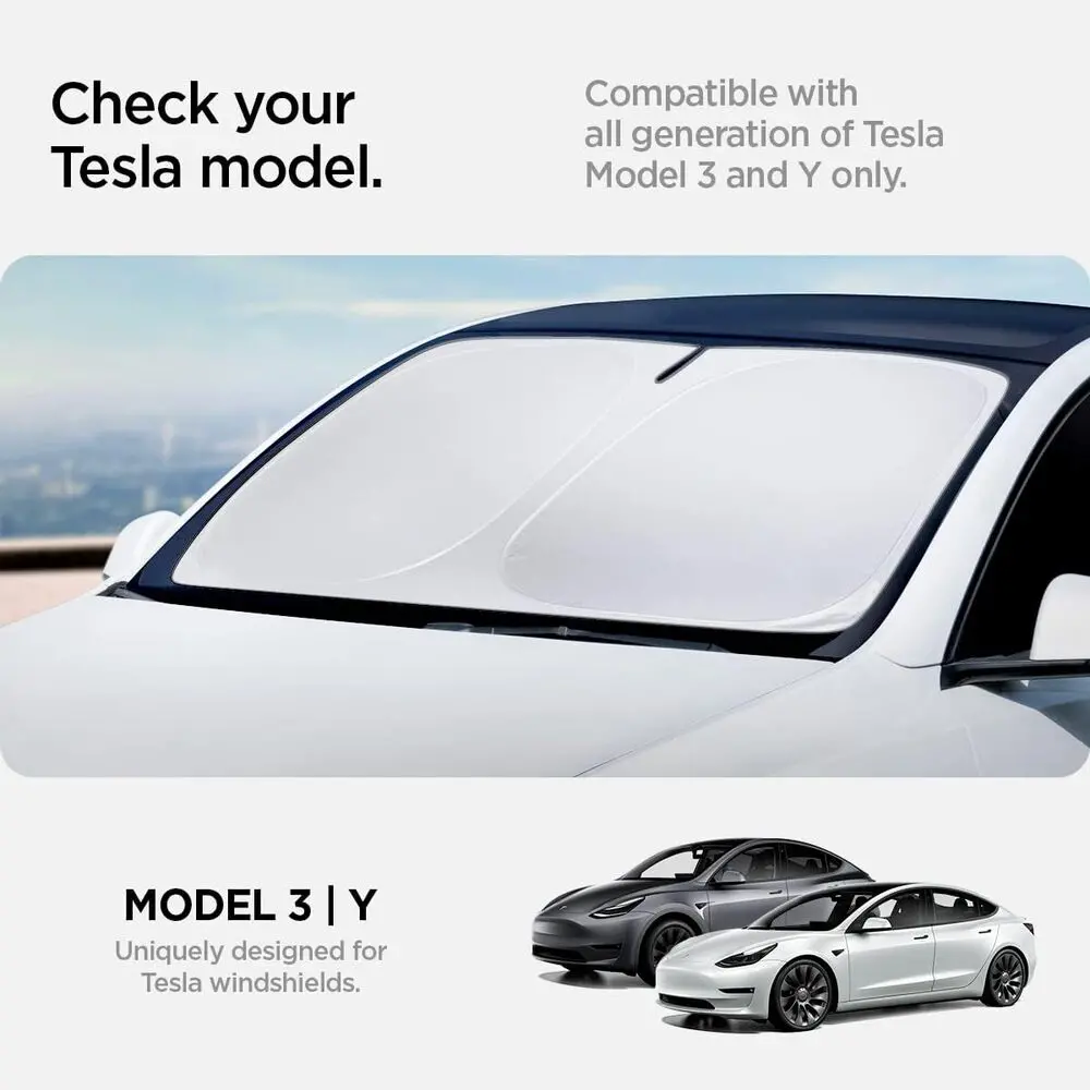 Spigen Tesla Model 3 Y (2017-2026) To260 Cryoshade Front Windshield (Black) 2