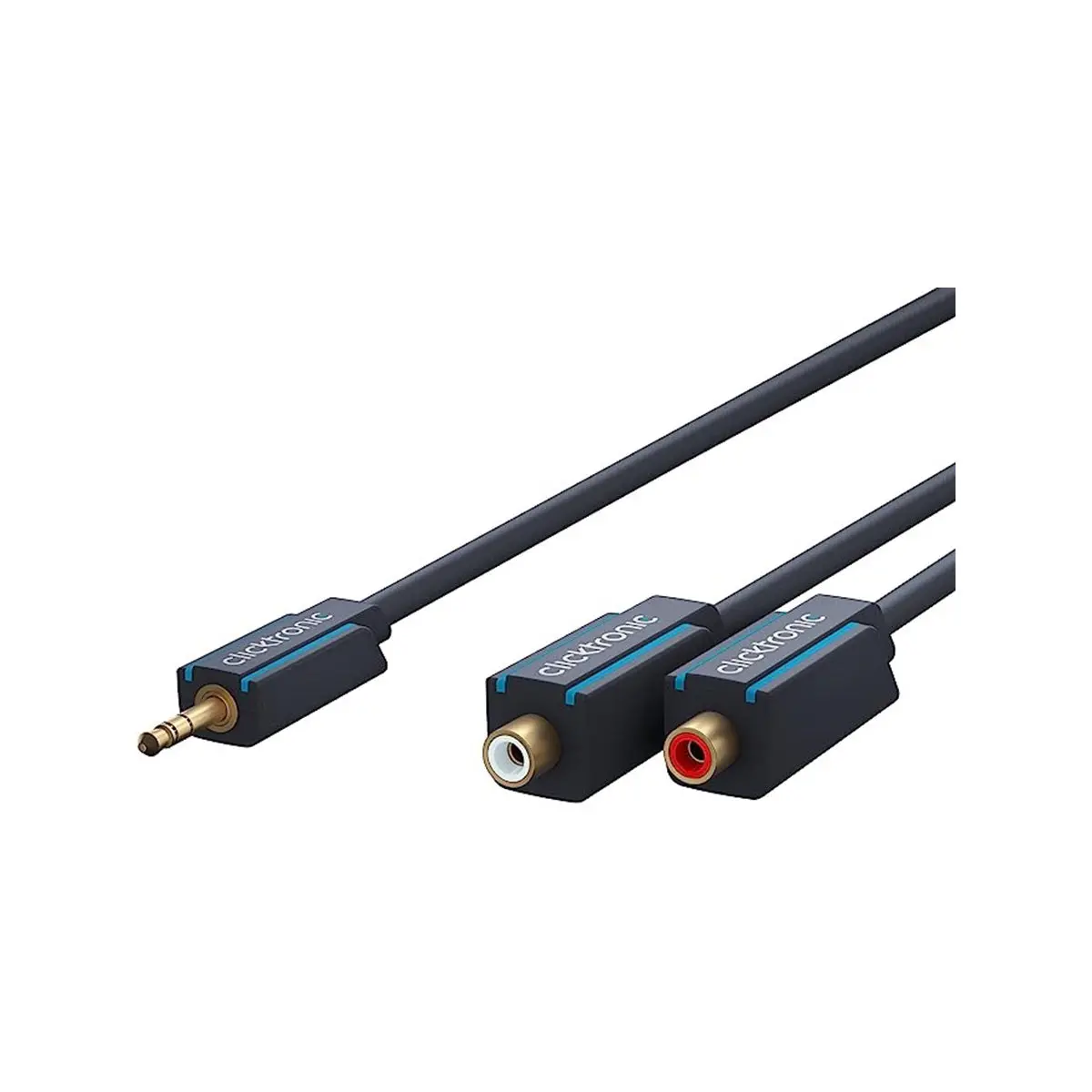 Clicktronic 3.5 Rca Aux Cable 0.1M (Black) 1