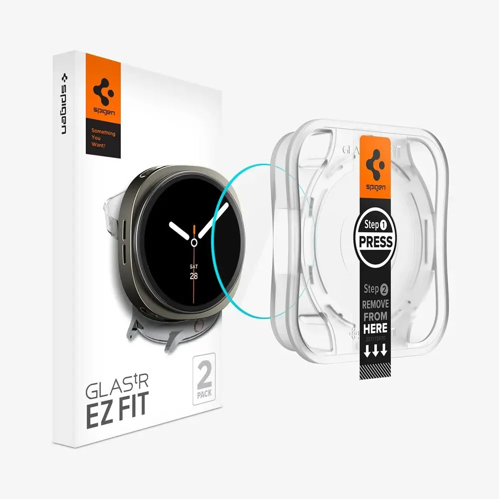 Spigen Galaxy Watch 8 44Mm Glas.Tr Ez Fit Glass Screen Protector 2Pcs (Clear) 1