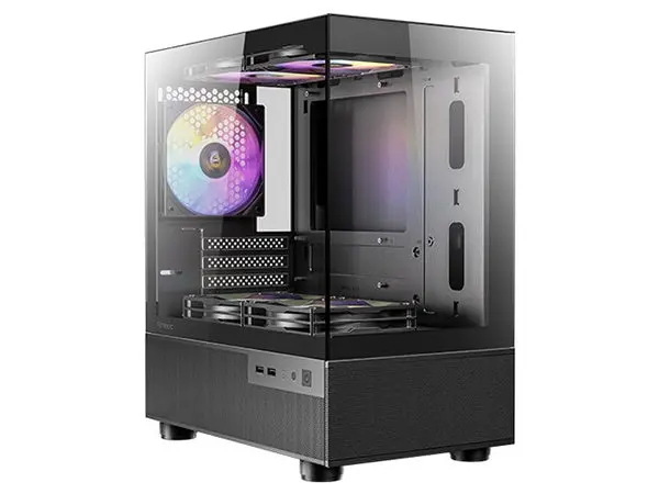 Antec Cx200m Rgb Elite Matx Gaming Case - Black 1