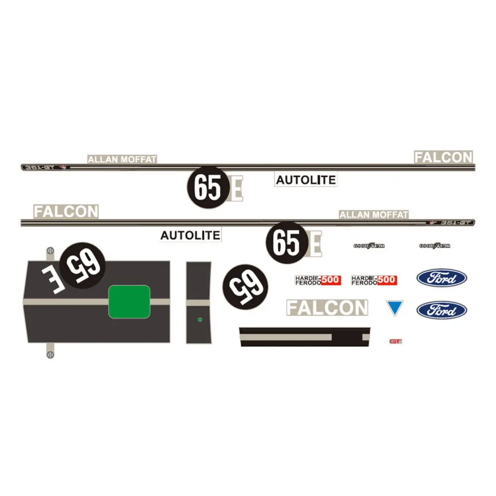 Dda 1:24 Scale #65E Xy Ford Bathurst Decal Kit Accessory 1