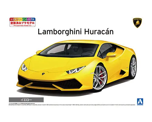 Aoshima 1/24 14 Lamborghini Huracan Yellow 1