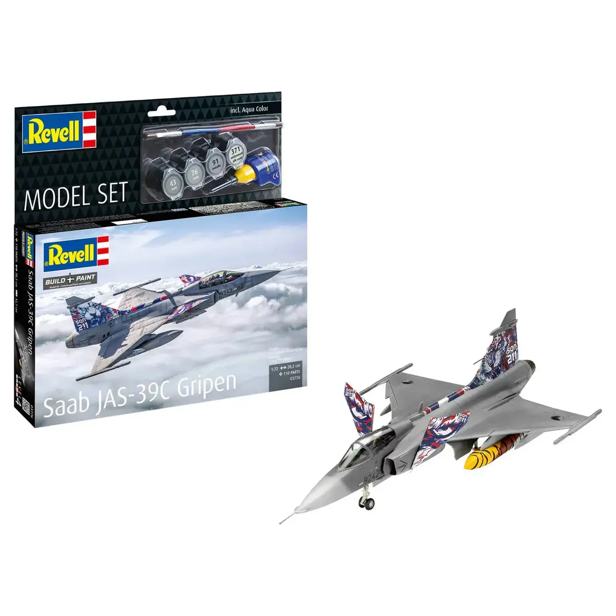 Revell 1/72 Model Set Saab Jas-39C Gripen 1