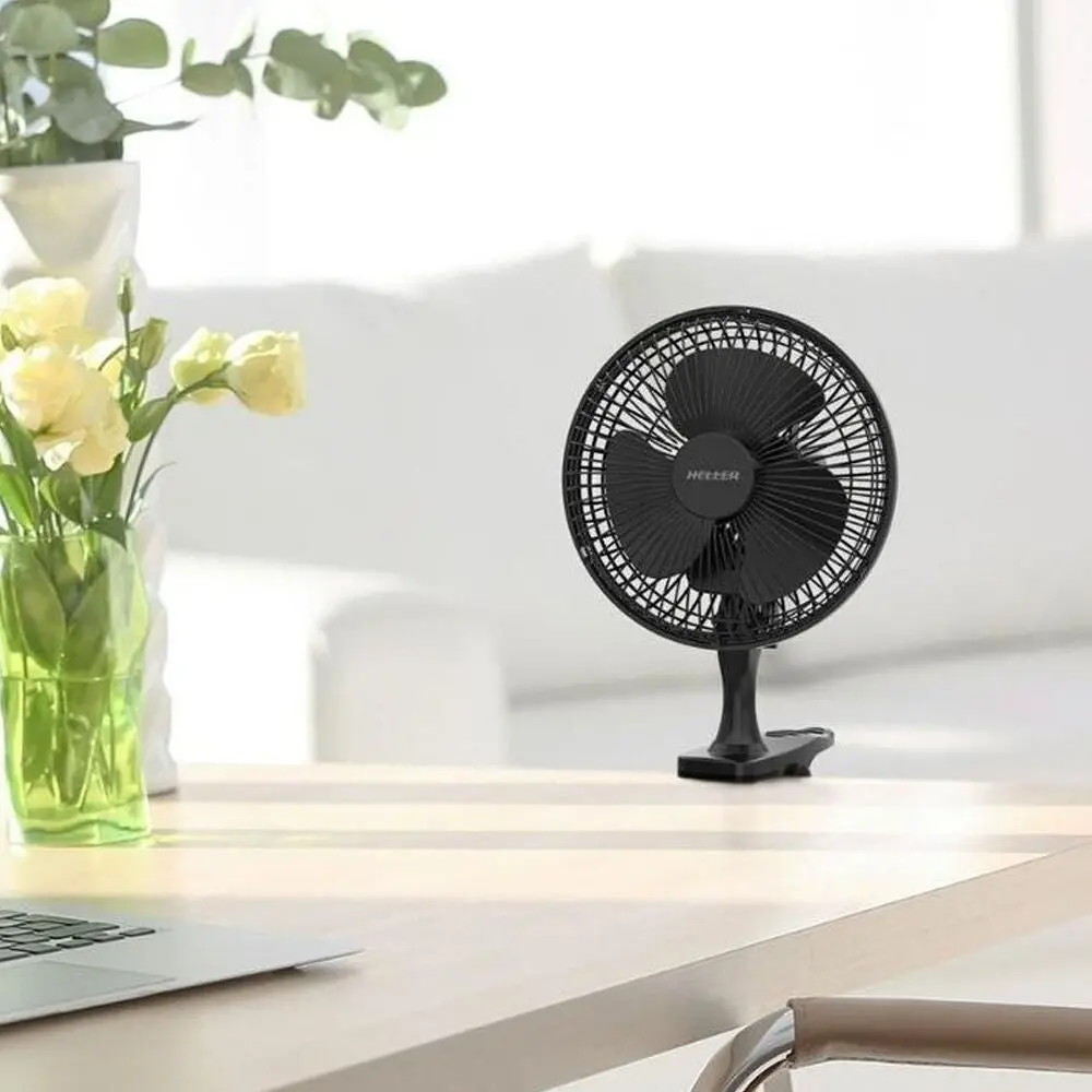 Heller 15Cm Desk/Personal/Clip Fan/Tilt/Air Cooling/Cooler Black 2
