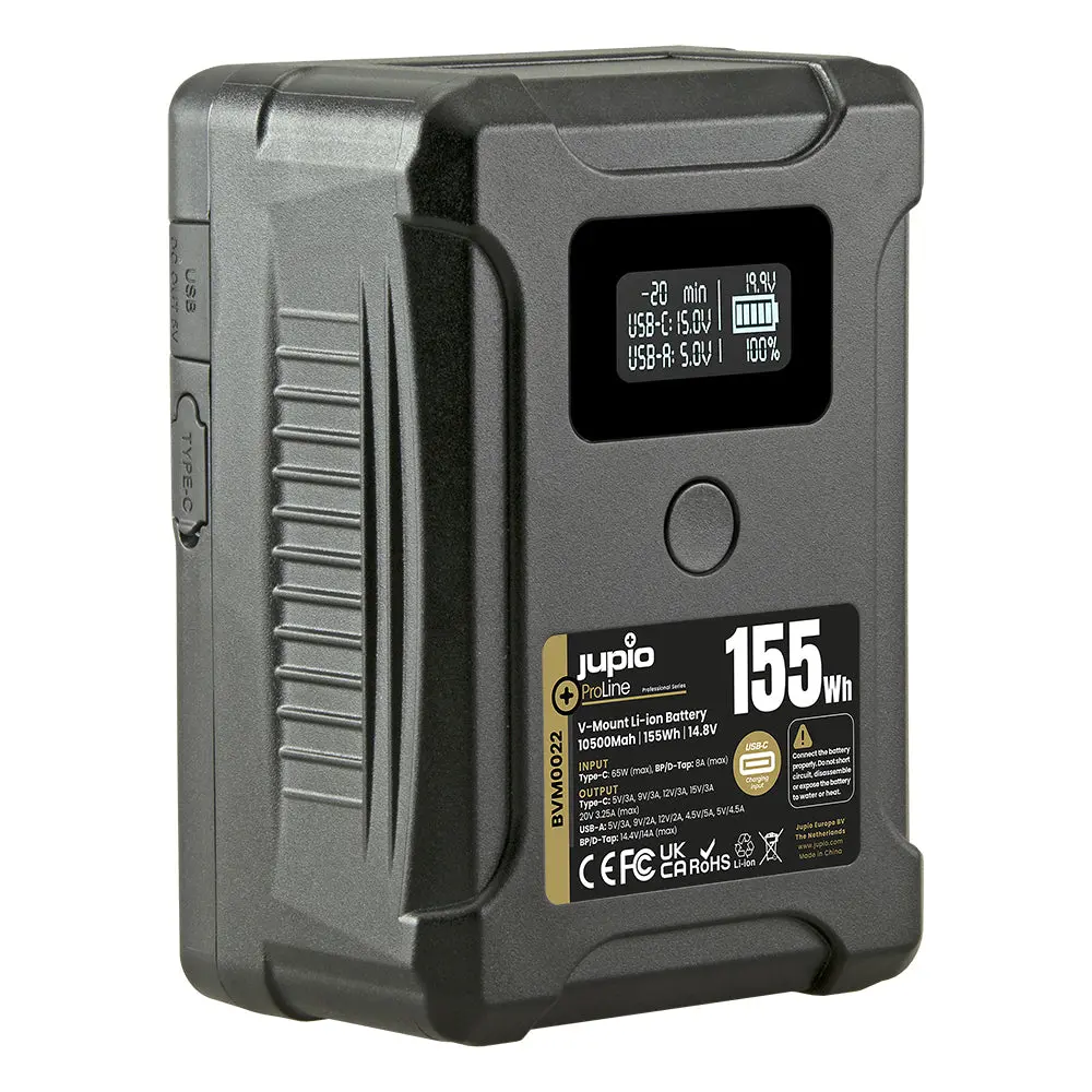 Jupio Proline 155W/10500Mah Extreme V-Mount Li-Ion Battery Pack For Camera 1