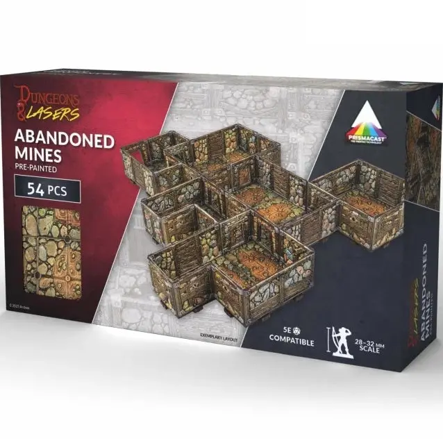 Dungeons & Lasers: Prismacast Pre-Painted Terrain Abandoned Mines: Pre-Painted 1