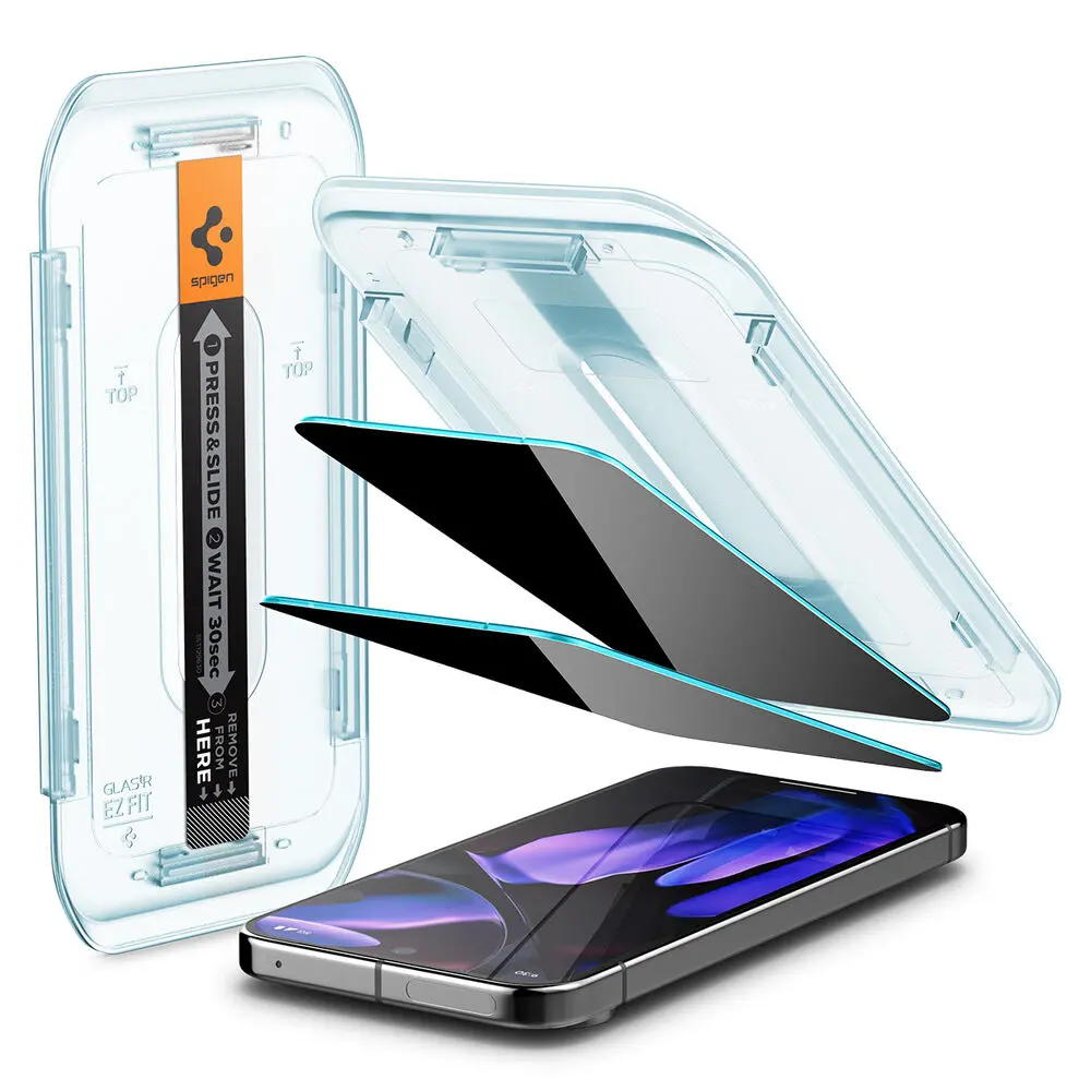 Spigen Google Pixel 10 Glas.Tr Ez Fit Privacy 2Pcs Glass Screen Protector - Black 1