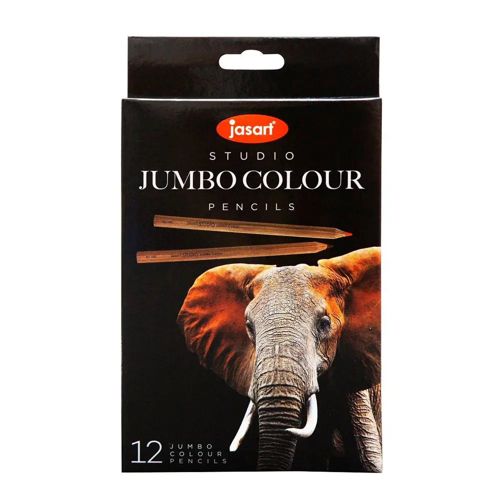 12Pc Jasart Studio Art/Craft Jumbo Colour Pencil Set 1