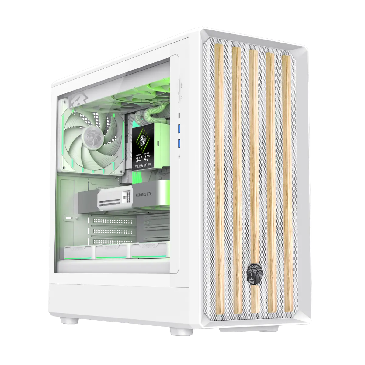 Gamemax Claw 460 White Atx Mid Tower Gaming Case - 4X Argb Fans Pre-Installed 1