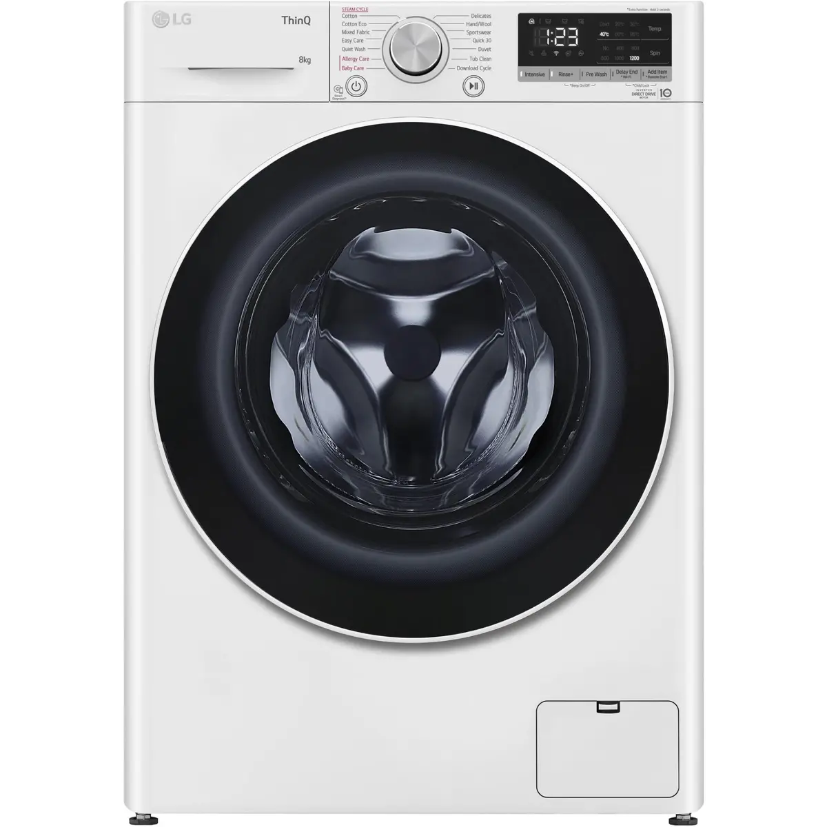 Lg Wv5-1208W 8Kg Slim Series 5 Front Load Washing Machine (White) 1