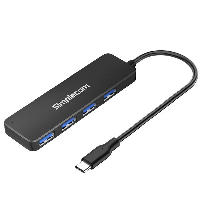 Simplecom 4 Port Usb-A To Compact Usb-C Hub (Ch340) 1