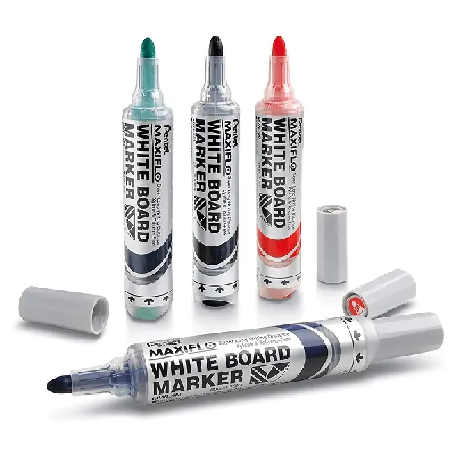 Pentel Maxiflo Whiteboard Marker Bullet Point 2.1Mm (Assorted) [Set 4] 1