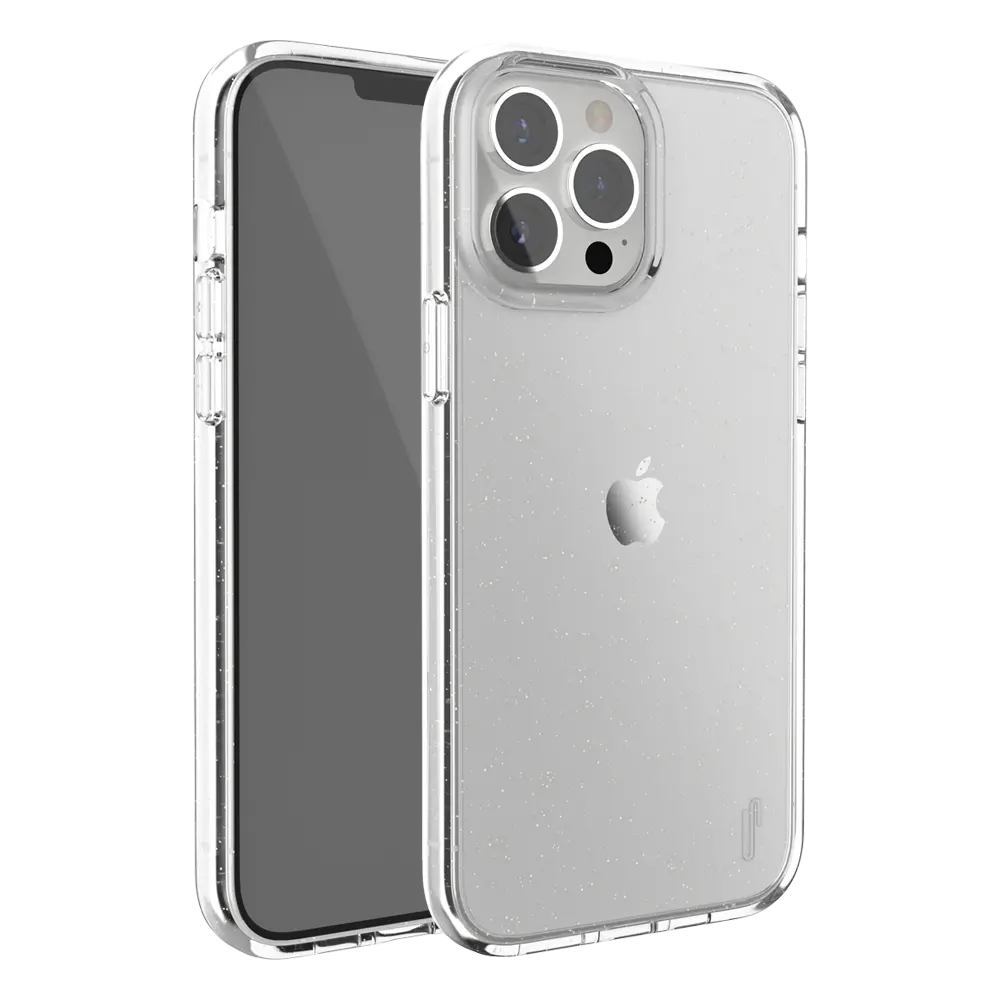 Ugly Rubber Iphone 13 Pro Vogue Glitter Infused Armor Case (Clear) 2