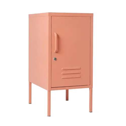 Desky Oslo Metal Locker Cabinet - Coral / Right Opening 1