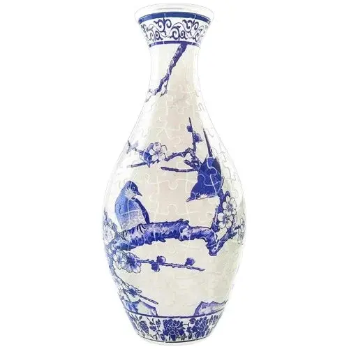 Pintoo 3D Vase Translucent Magpies On Plum Tree Puzzle 1