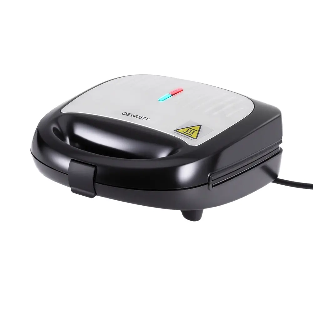 Devanti 3-In-1 Sandwich Press Waffle Maker Panini Press Grill 850W 1