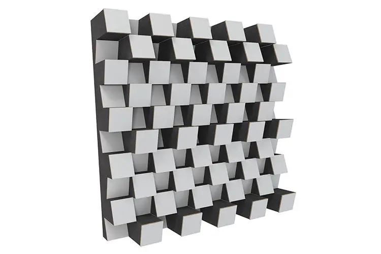 Elite Sound Acoustics 120Mm Diffuser Panel Foam Laminate (White) 1