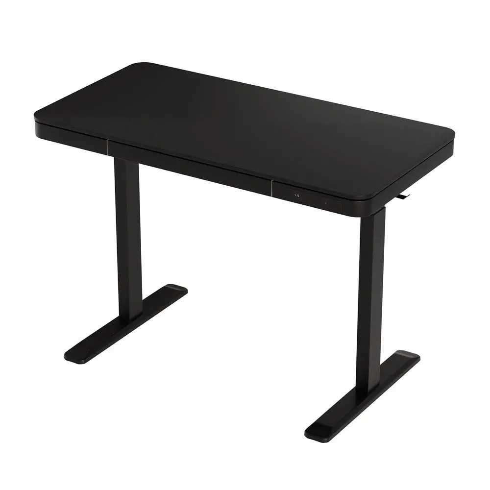 Artiss Standing Desk Motorised Electric Motor Drawer 120Cm Black 1