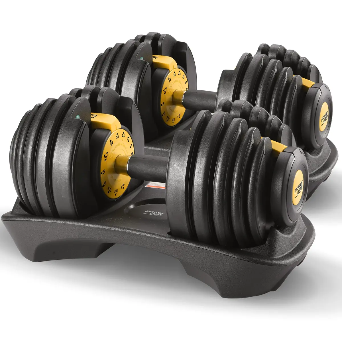 Powertrain 48Kg Adjustable Dumbbell Set Home Gym Exercise Equipment Weights (Gold) 1