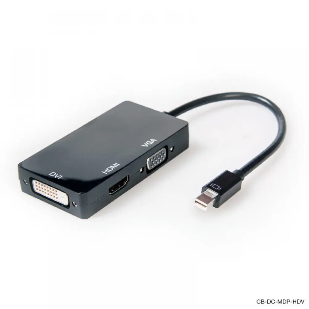 Connect Cable Male Mini Displayport To Female Hdmi/Dvi/Vga Adapter (Black) 1