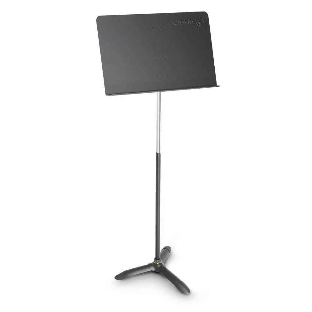 Gravity Nsorc1 Orchestra 120Cm Music Stand With Aluminium Desk Black 1