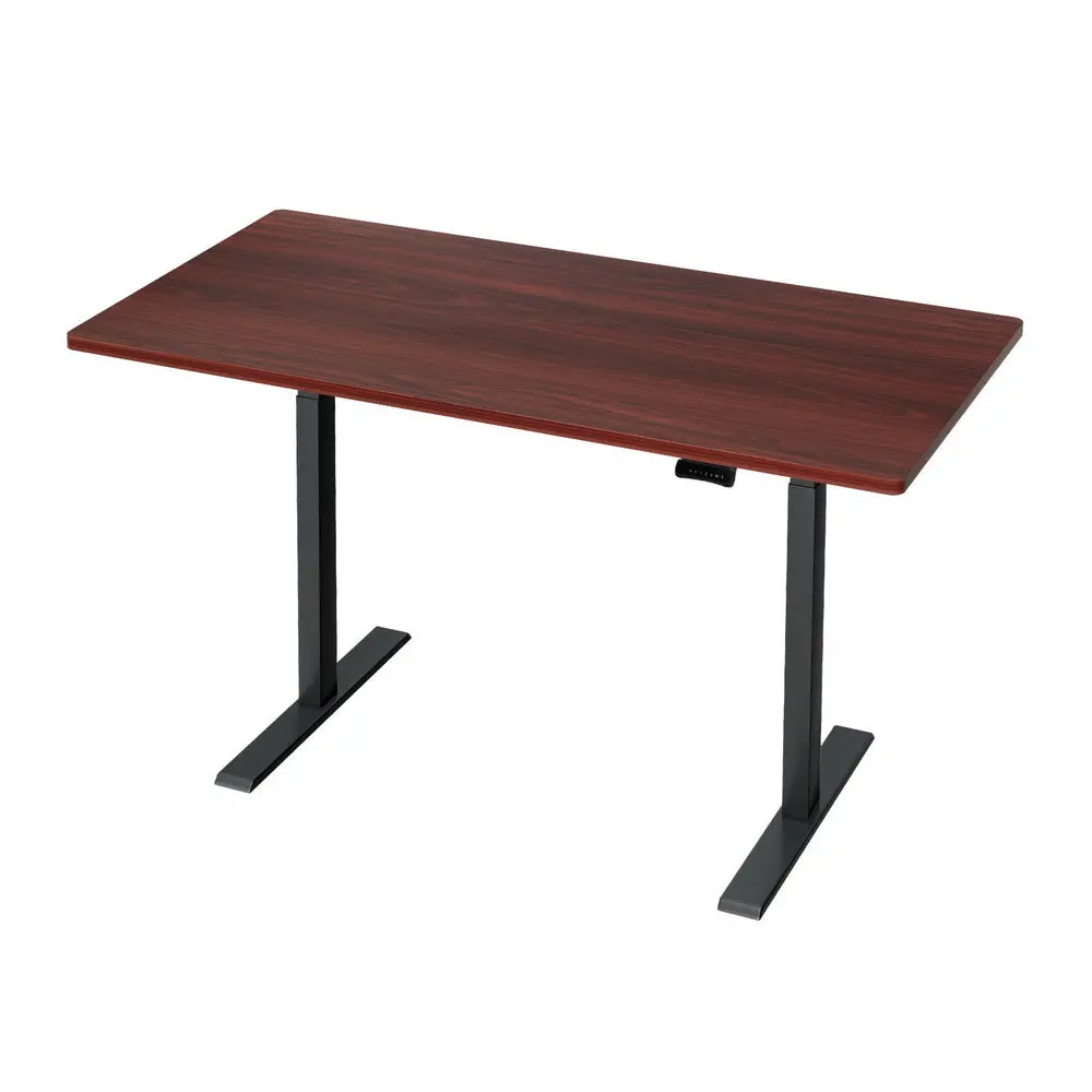 Artiss Standing Desk Motorised Dual Motor Walnut 140Cm 1