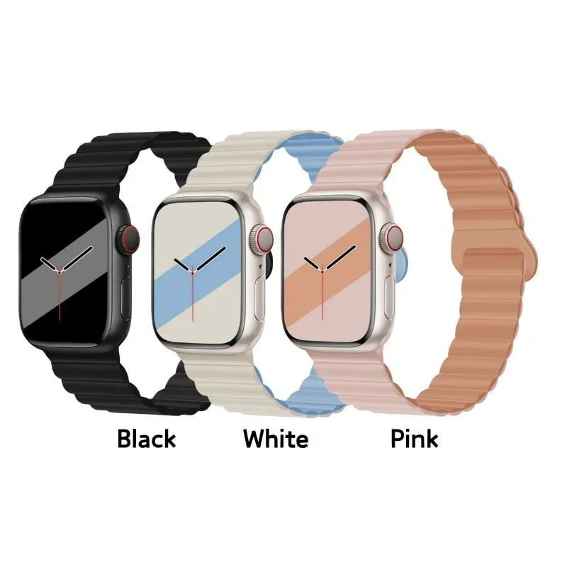 Hoco Magnetic Silicone Apple Watch Band (Pink) 2