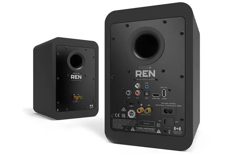 Kanto Ren 200W Powered Speakers Bluetooth Pair (Matte Black) 2