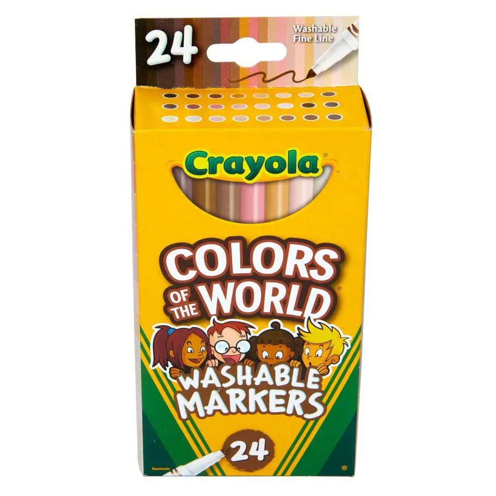 24Pc Crayola Colours Of The World Fine Line Washable Markers For Kids 3+ 2