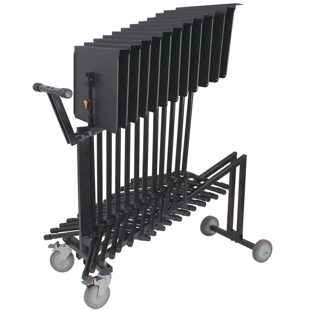 Hercules Pull Trolley Cart Musical Instrument Holder/Storage For Music Stands Bk 1
