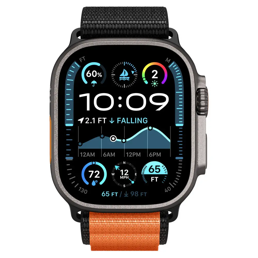 Spigen Apple Watch 42-49Mm Wbf1 Wristband (Black Orange) 2