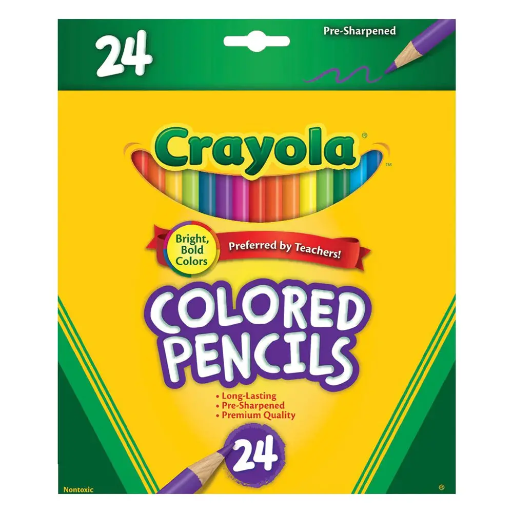 24Pc Crayola Coloured Pencils Kids/Children Art/Craft 6Y+ 1