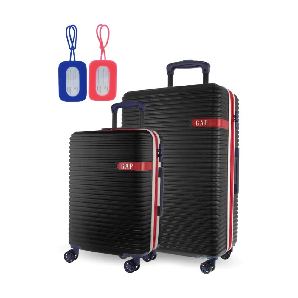 Gap Hard-Shell Suitcase Medium Cabin Luggage Set With Tag (Black) [2-Pieces] 1