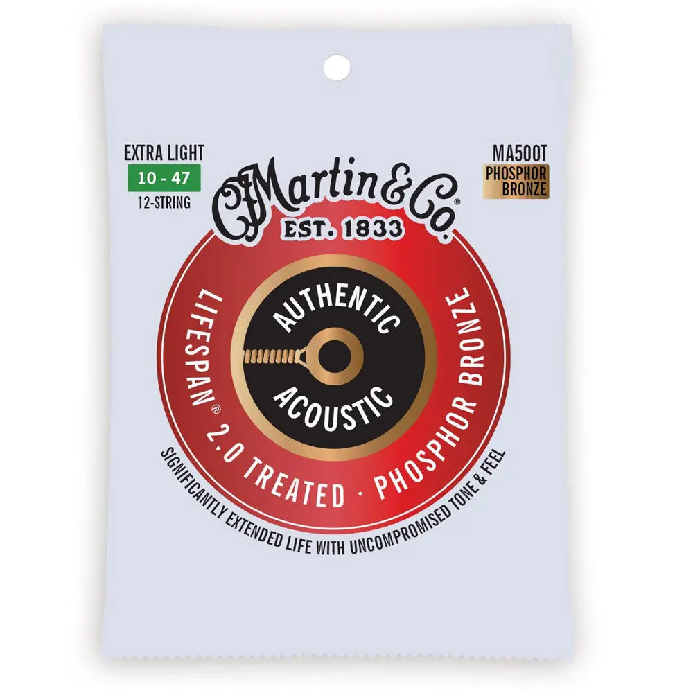 Martin Guitar Ma500t Authentic Treated 12 Strings 92/8 Phosphor Extra Light 1
