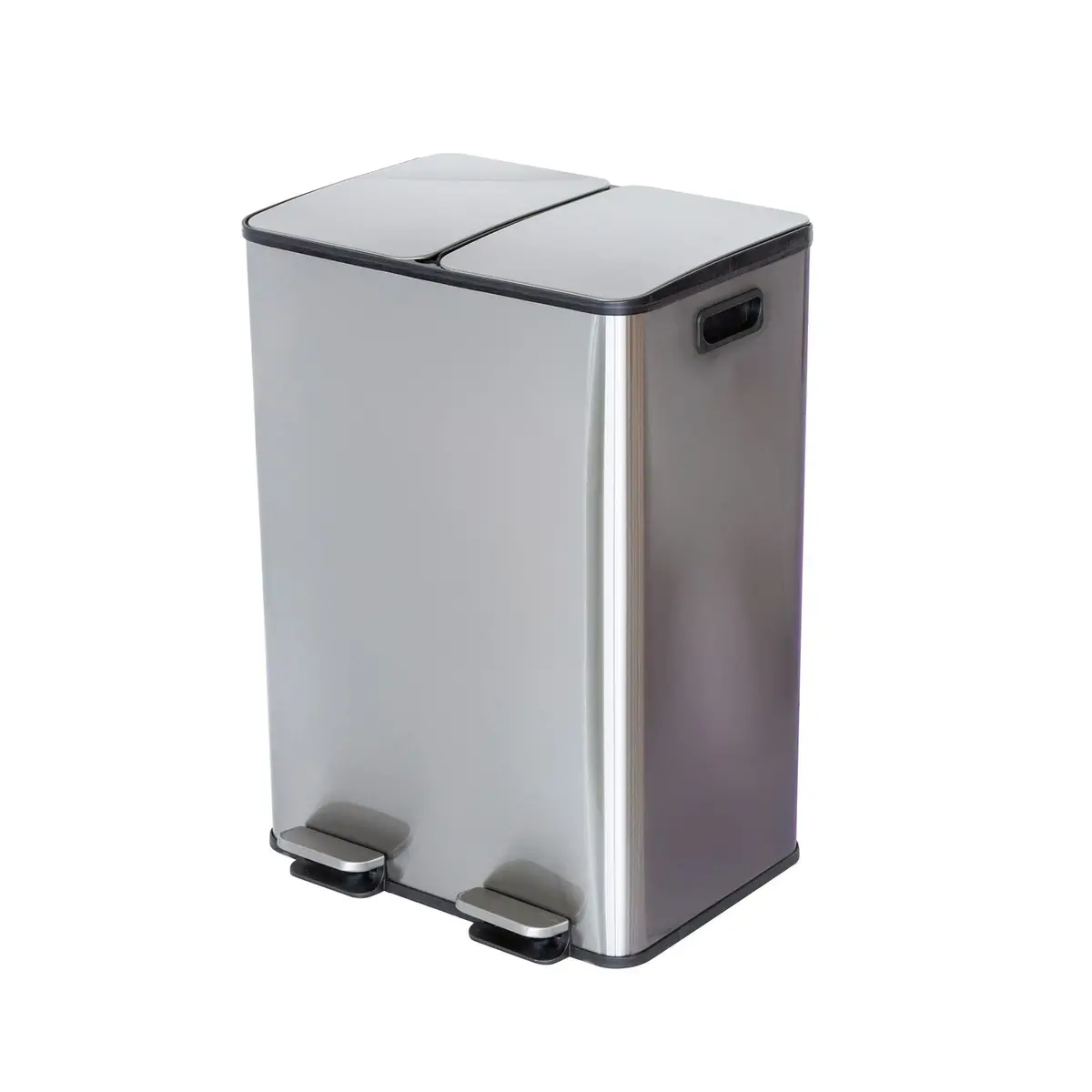 Healthy Choice Stainless Steel Dual Compartment (30L Each Section) Pedal Operation Rubbish Bin 1