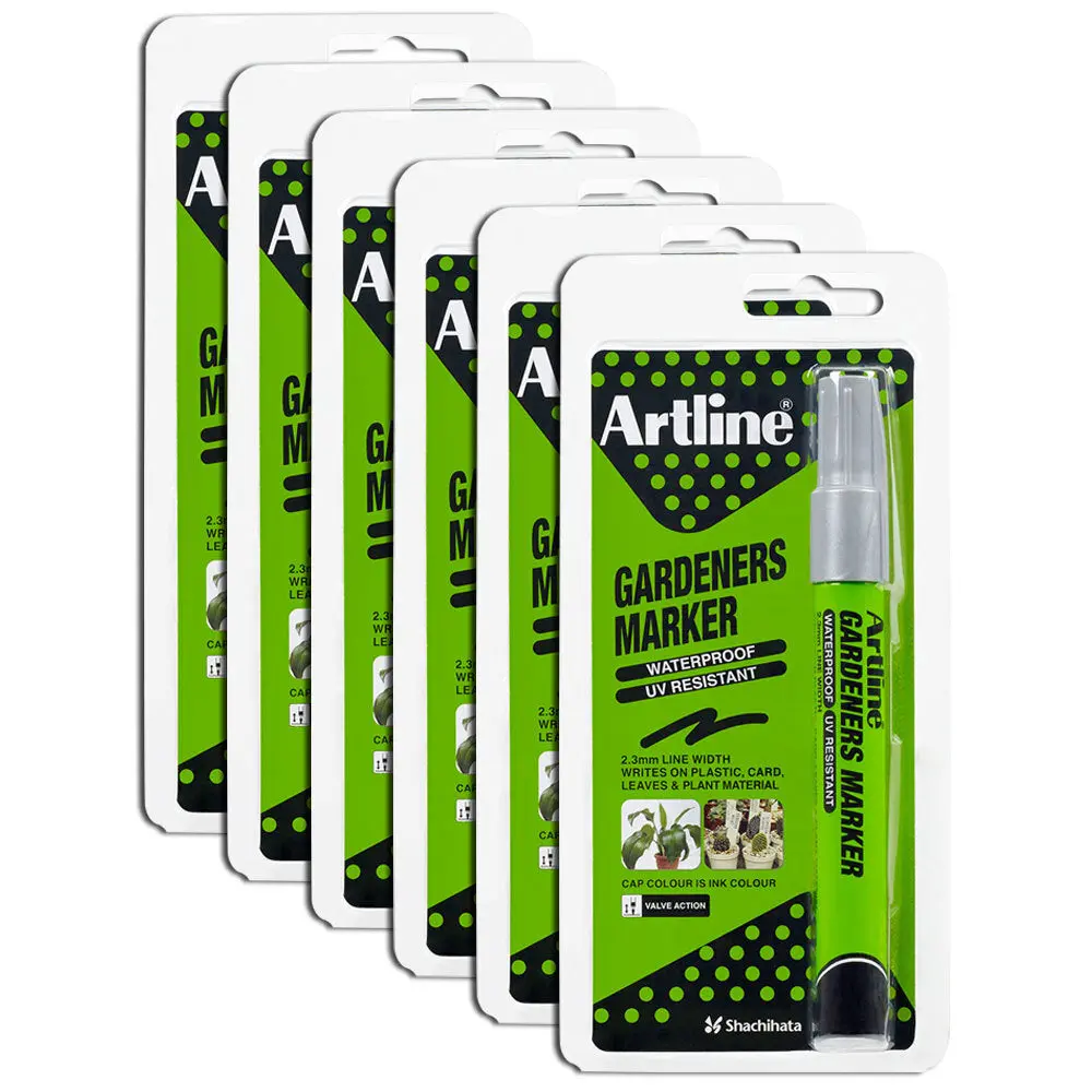 Artline Gardeners Permanent Marker Fade Resistant (Silver) [12 Pack] 1
