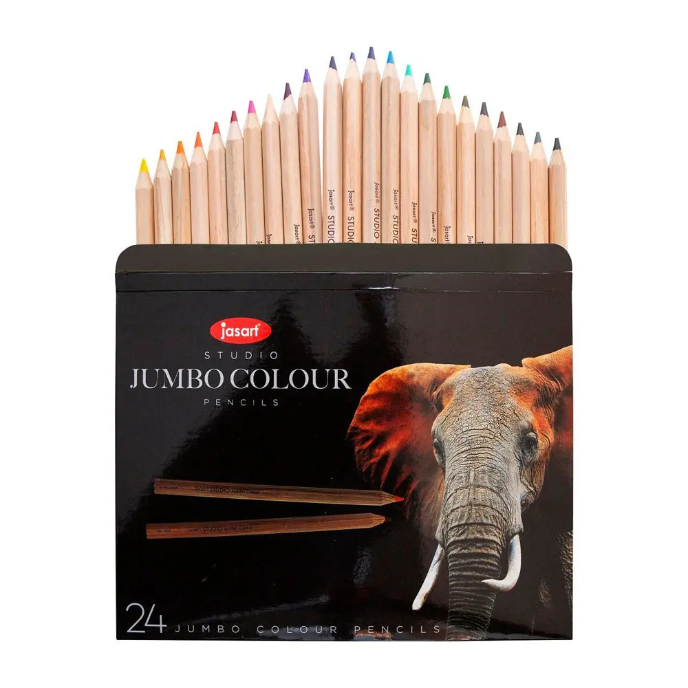 Jasart Studio Art/Craft Jumbo Colour Pencil Set (24-Piece) 2