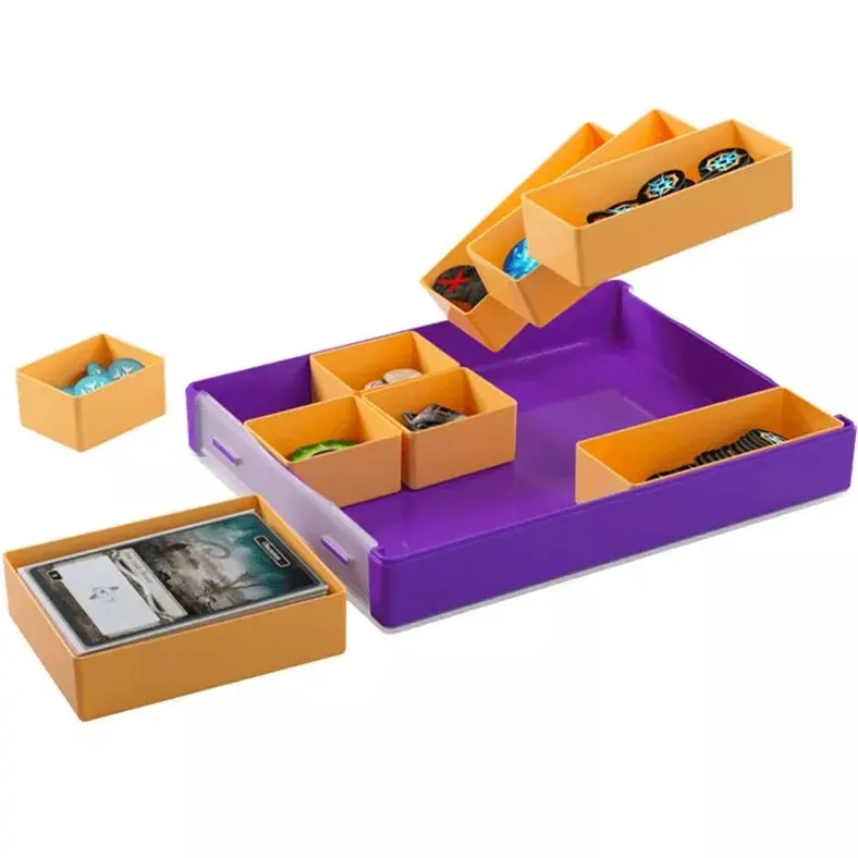 Gamegenic Token Silo Convertible Card Dice Tray (Purple Orange) 1
