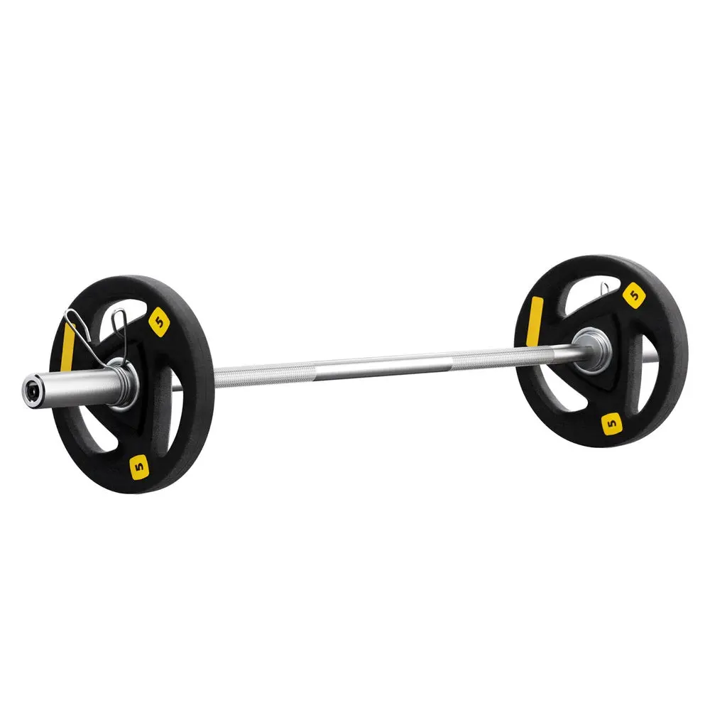 Everfit Barbells Set 16Kg 120Cm Dumbbells Barbells Plate Weight Lifting Home Gym 1