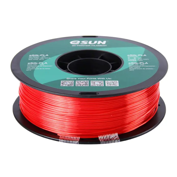 Esun Silk Pla 3D Print Filament 1.75Mm 1Kg - Red 1