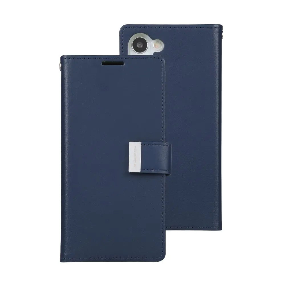 Goospery Rich Diary Case For Samsung Galaxy S23 Plus - Navy 1